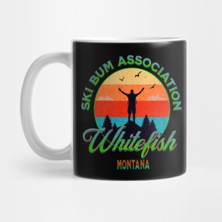 Ski bum Association whitefish Montana man in the sunshine Mug